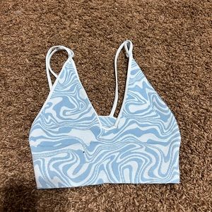 Blue pattern full tilt tank top
